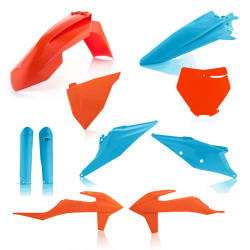 Kit complet plastice KTM SX/SX-F 19-22 Acerbis Orange Blue Kit complet plastice KTM SX/SX-F 19-22 Acerbis Orange Blue
