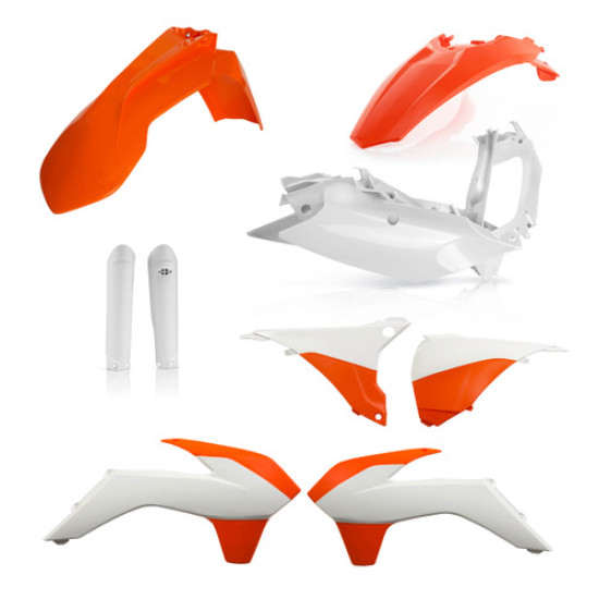 Kit complet plastice KTM 2016 Acerbis White/Orange 16