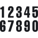 Startnumbers KTM Black