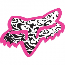 Sticker FOX Marz Pink Black 10x7cm