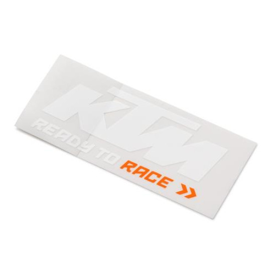 Sticker KTM Logo White Orange 17
