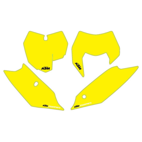 Kit stickere number plate KTM 14-16 Yellow