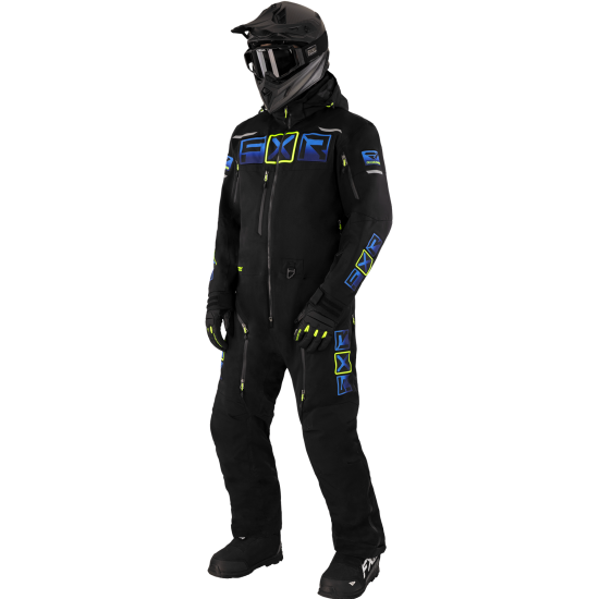 Combinezon snowmobil FXR Maverick Lite Black Blue Hivis 23