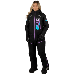 Combinezon dama snow FXR Recruit FAST Black Sky Liliak insulated 23