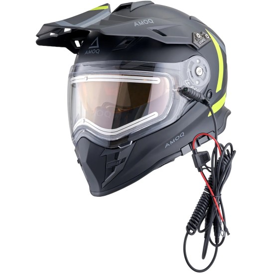 Casca snow AMOQ Adaptor EVO Adventure Viziera Incalzita Black Yellow