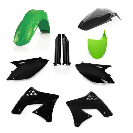 Kit complet plastice Kawasaki 09-12 Acerbis Verde/Negru