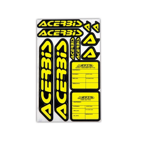Kit stickere logo Acerbis Negru/Galben