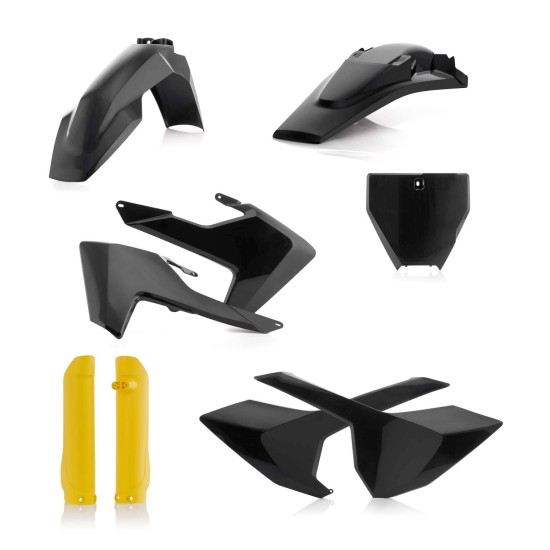 Kit complet plastice Husqvarna 16-18 Acerbis Negru/Galben