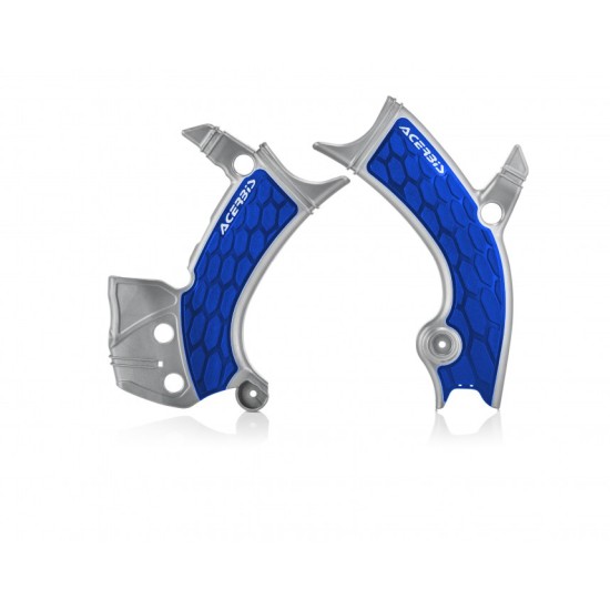Protectii cadru X-Grip Yamaha 18-24 Acerbis Argintiu/Albastru Protectii cadru X-Grip Yamaha 18-24 Acerbis Argintiu/Albastru