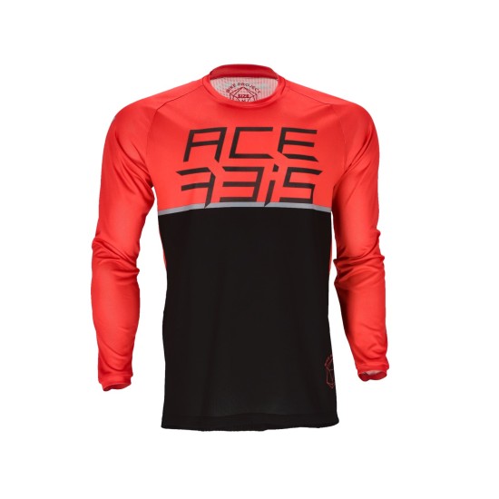 Tricou MTB Razorcrest Acerbis Negru/Rosu