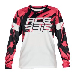 Tricou copii MX J-Kid Four Acerbis Alb/Mov