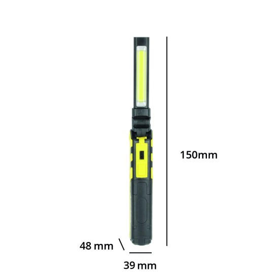 Lampa lucru Flame Acerbis Negru/Galben