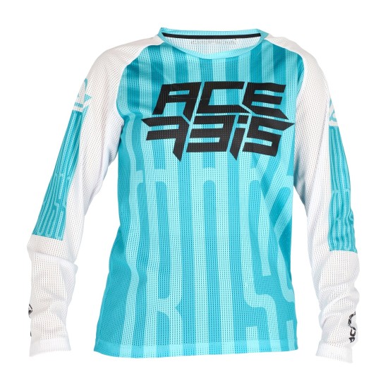 Tricou copii MX J-Windy Five Vented Acerbis Verde/Alb