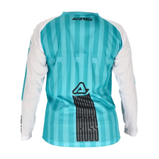 Tricou copii MX J-Windy Five Vented Acerbis Verde/Alb