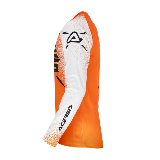 Tricou copii MX J-Kid Five Acerbis Portocaliu/Alb