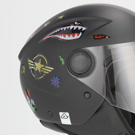 Casca jet copii Brezza Acerbis Negru