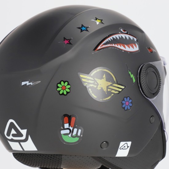 Casca jet copii Brezza Acerbis Negru