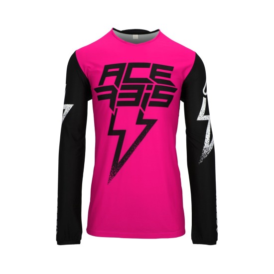 Tricou X-Flex Blizzard Acerbis Negru/Roz