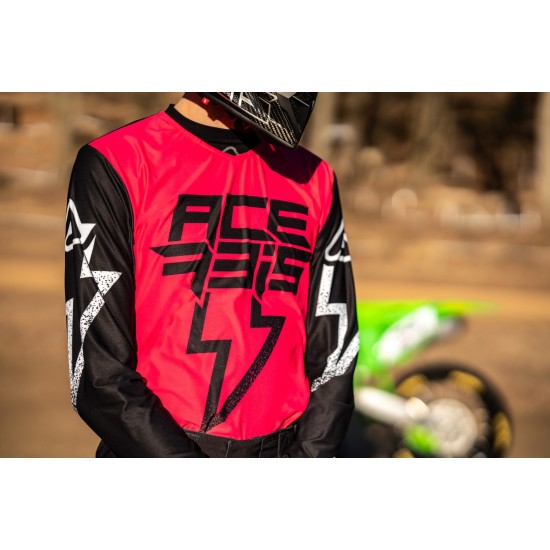 Tricou X-Flex Blizzard Acerbis Negru/Roz
