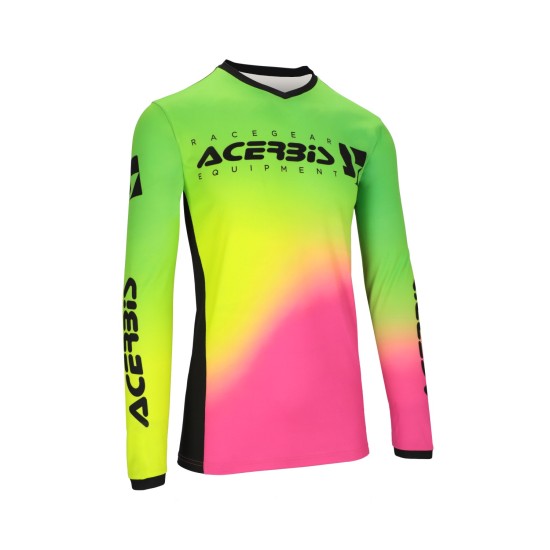 Tricou MX J-Track Stabi Acerbis Fucsia/Galben Fluo