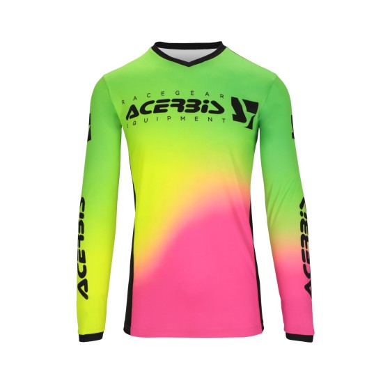 Tricou MX J-Track Stabi Acerbis Fucsia/Galben Fluo