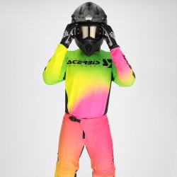 Tricou MX J-Track Stabi Acerbis Fucsia/Galben Fluo