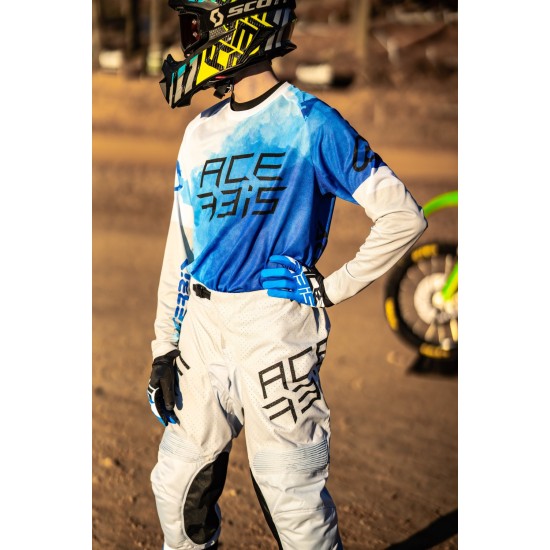 Tricou J-Windy Vented Watermark Acerbis Albastru/Alb
