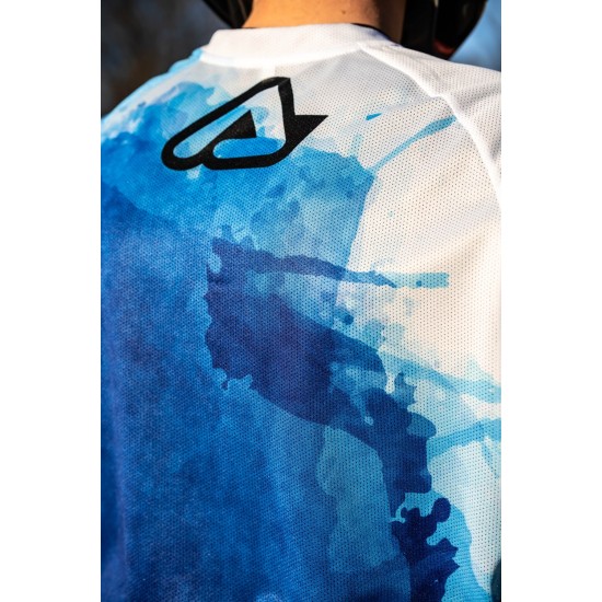 Tricou J-Windy Vented Watermark Acerbis Albastru/Alb