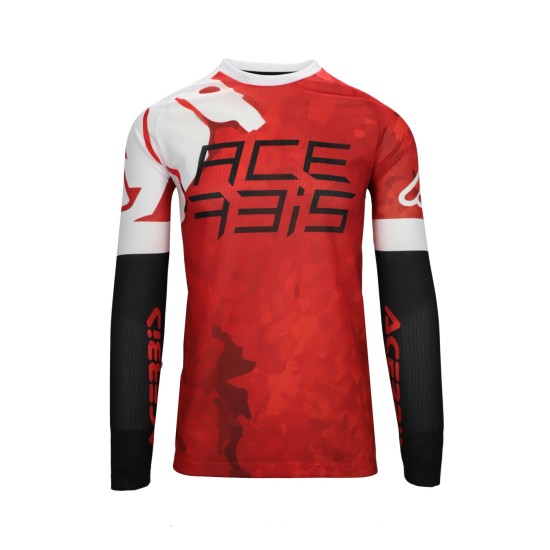 Tricou J-Windy Vented Watermark Acerbis Rosu/Alb