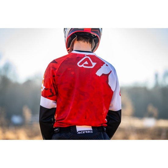 Tricou J-Windy Vented Watermark Acerbis Rosu/Alb
