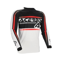 Tricou MX Linear Lugo Acerbis Alb/Negru