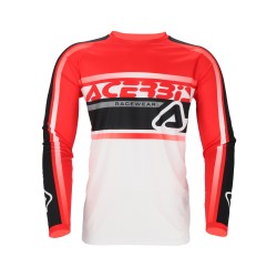 Tricou MX Linear Lugo Acerbis Alb/Rosu Tricou MX Linear Lugo Acerbis Alb/Rosu