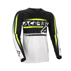 Tricou MX Linear Lugo Acerbis Negru/Alb