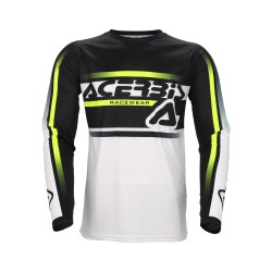 Tricou MX Linear Lugo Acerbis Negru/Alb Tricou MX Linear Lugo Acerbis Negru/Alb