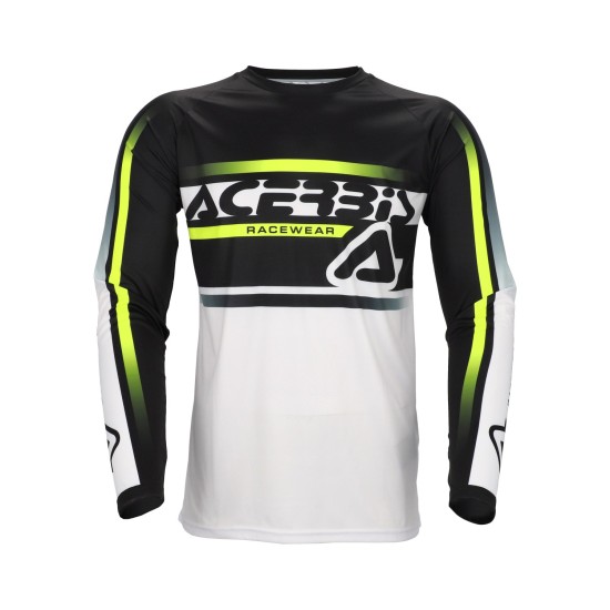 Tricou MX Linear Lugo Acerbis Negru/Alb
