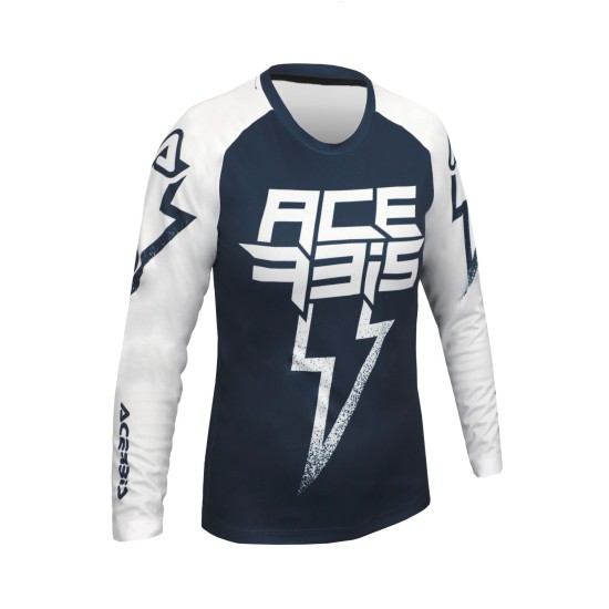 Tricou copii J-Kid Blizzard Acerbis Albastru/Alb