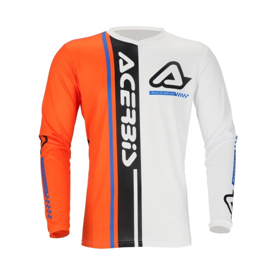 Tricou MX J-Track Connection Acerbis Alb/Portocaliu