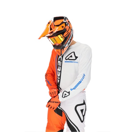 Tricou MX J-Track Connection Acerbis Alb/Portocaliu