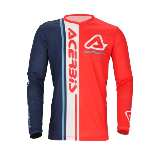 Tricou MX J-Track Connection Acerbis Rosu/Albastru