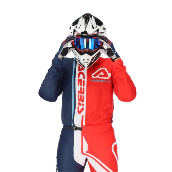 Tricou MX J-Track Connection Acerbis Rosu/Albastru