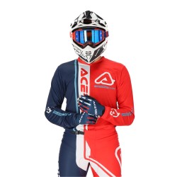 Tricou MX J-Track Connection Acerbis Rosu/Albastru