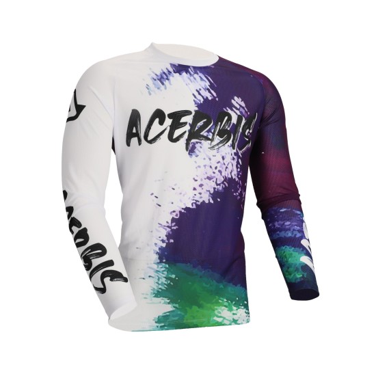 Tricou J-Windy Vented Brush Acerbis Alb/Mov