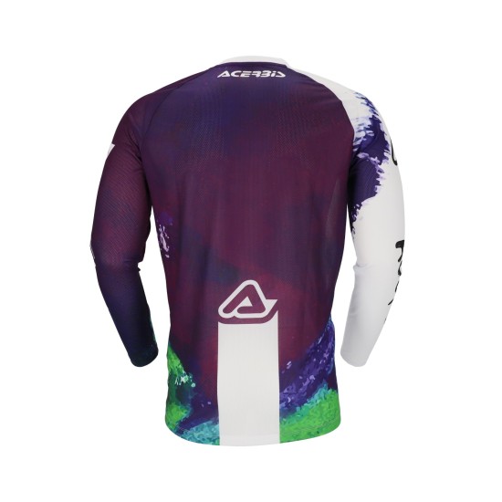 Tricou J-Windy Vented Brush Acerbis Alb/Mov
