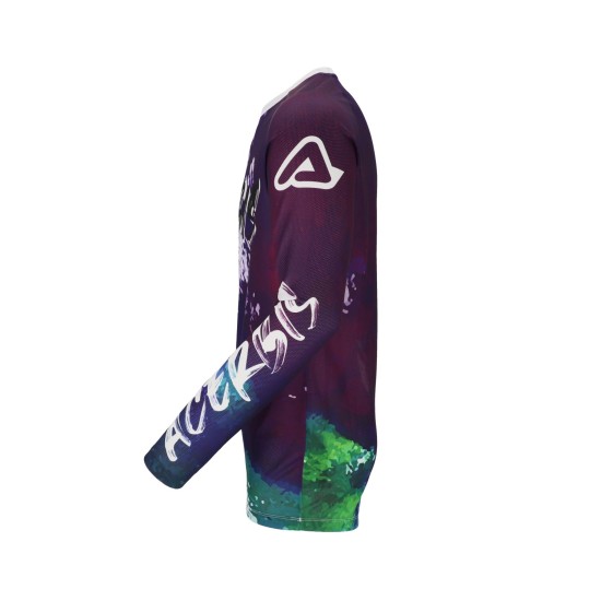 Tricou J-Windy Vented Brush Acerbis Alb/Mov