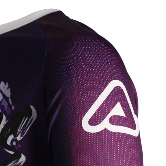 Tricou J-Windy Vented Brush Acerbis Alb/Mov