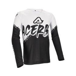 Tricou copii MX Linear Acerbis Negru/Alb