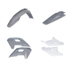 Kit plastice Husqvarna 24-25 Acerbis Gri/Alb Kit plastice Husqvarna 24-25 Acerbis Gri/Alb