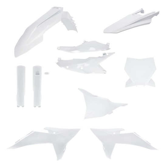 Kit complet plastice KTM 25-27 Acerbis Alb Kit complet plastice KTM 25-27 Acerbis Alb