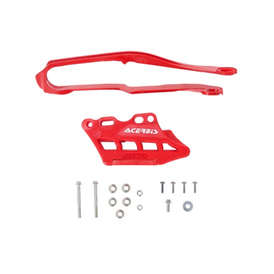 Kit ghidaj lant + patina bascula Honda 25-27 Acerbis Rosu