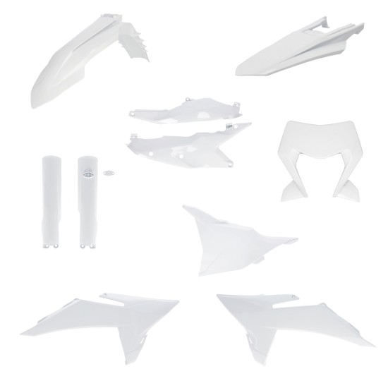 Kit complet plastice KTM 26-27 Acerbis Alb Kit complet plastice KTM 26-27 Acerbis Alb
